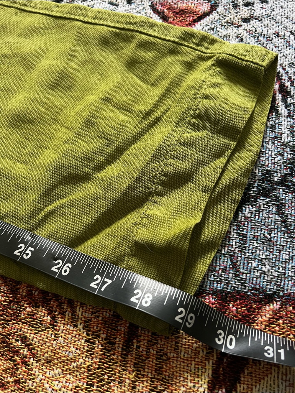 Cynthia Rowley Chartreuse Cargo Linen-Blend Pants - Picture 7 of 7